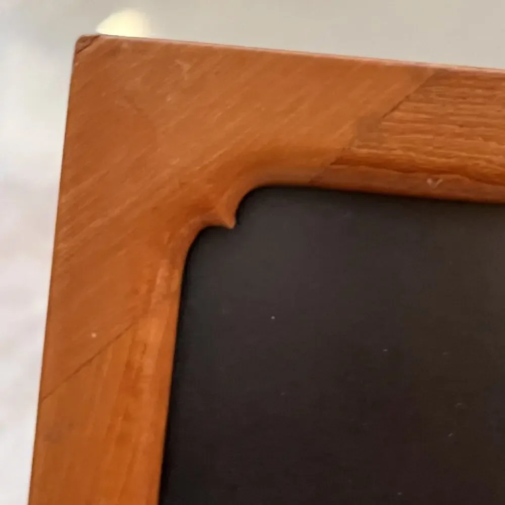 Vintage Wooden Frame Table Top Wall Oak Wood 5 x 7 inch Modern MCM
